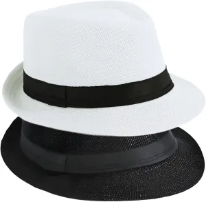 1920s Men Fedora Hat Accessories 20s Men Gangster costume Accessories Short Brim Summer Beach Hat