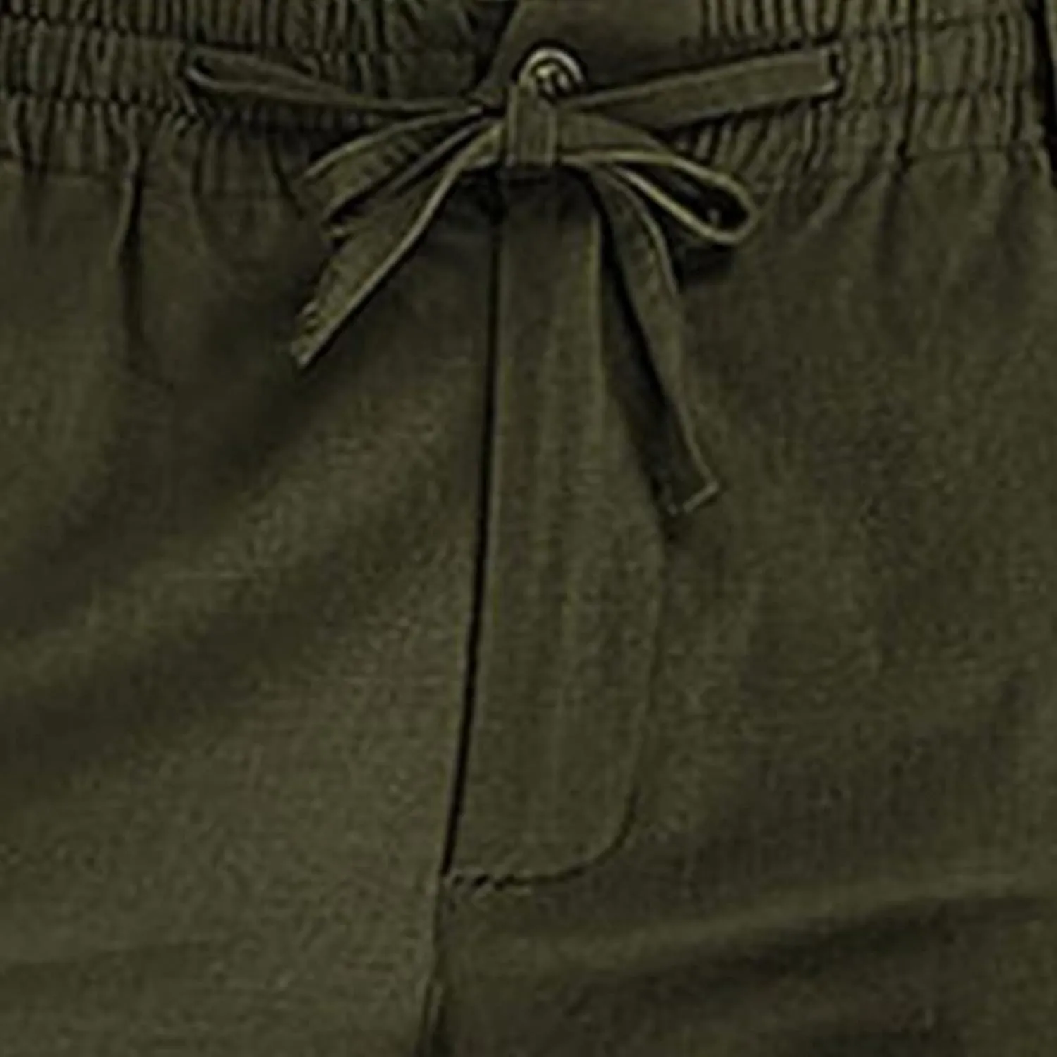 Akklian Cotton Linen Pants 2024 Mens Elastic Waist Drawstring Casual Trouser Lightweight Straight-Legs Loose Beach Yoga Pants