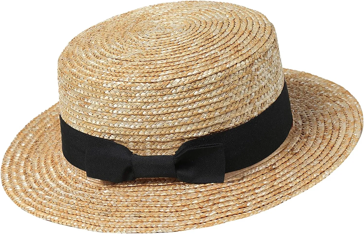 BABYOND Mens Brim Boater Hat Gatsby Straw Panama Hat Fedora Summer Beach Sun Hat 20s Costume Accessories