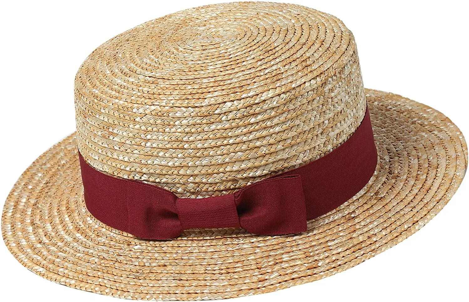 BABYOND Mens Brim Boater Hat Gatsby Straw Panama Hat Fedora Summer Beach Sun Hat 20s Costume Accessories