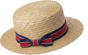 BABYOND Mens Brim Boater Hat Gatsby Straw Panama Hat Fedora Summer Beach Sun Hat 20s Costume Accessories
