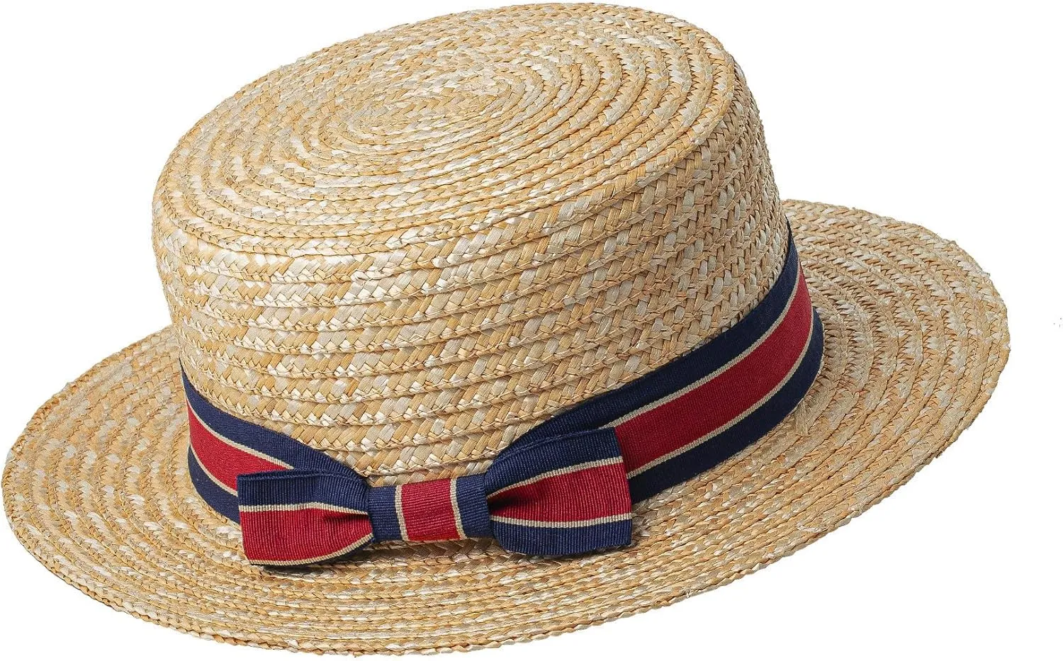 BABYOND Mens Brim Boater Hat Gatsby Straw Panama Hat Fedora Summer Beach Sun Hat 20s Costume Accessories