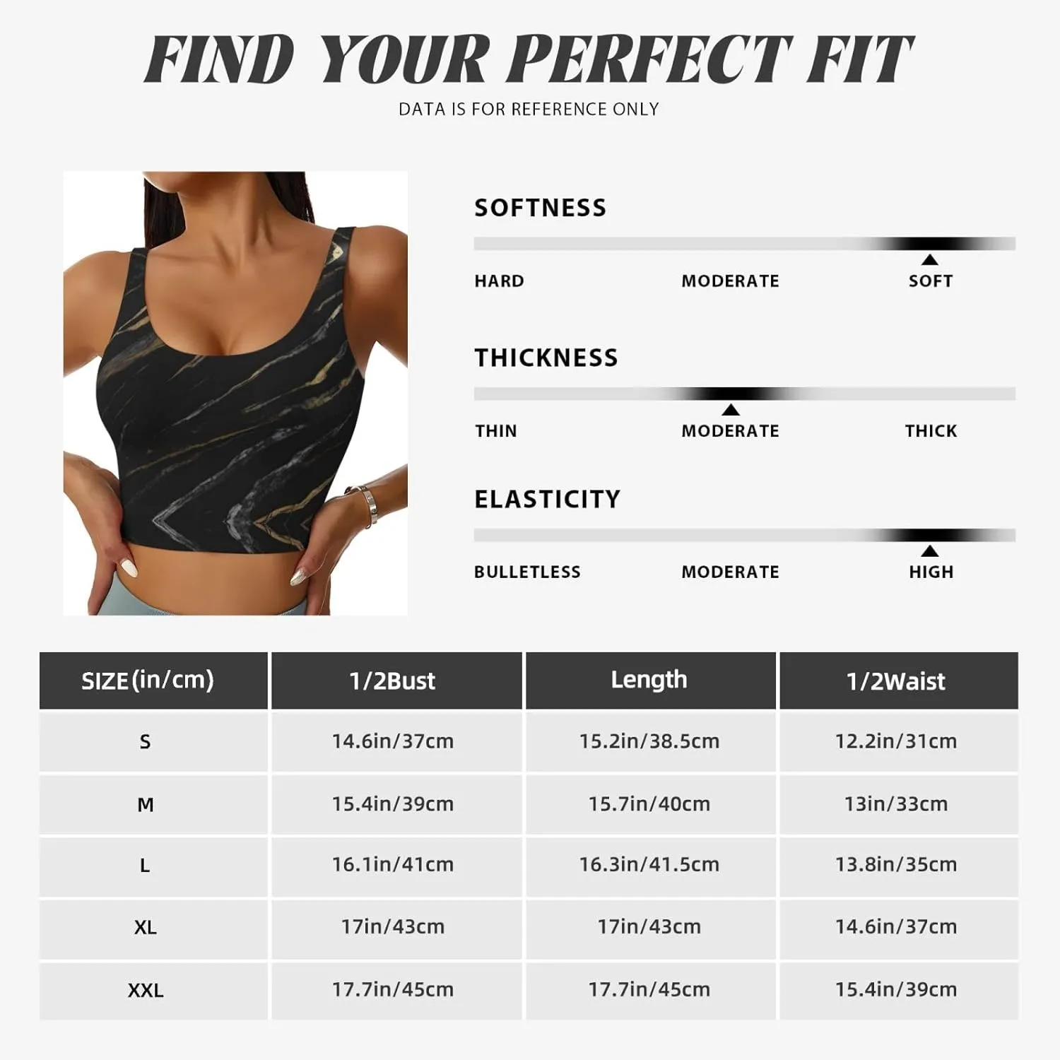 Black Gold Textured Marble Women's Sexy Sports Vest Sleeveless Athletic Gym T-Shirts Vest U-Shaped Back Quick Dry Top