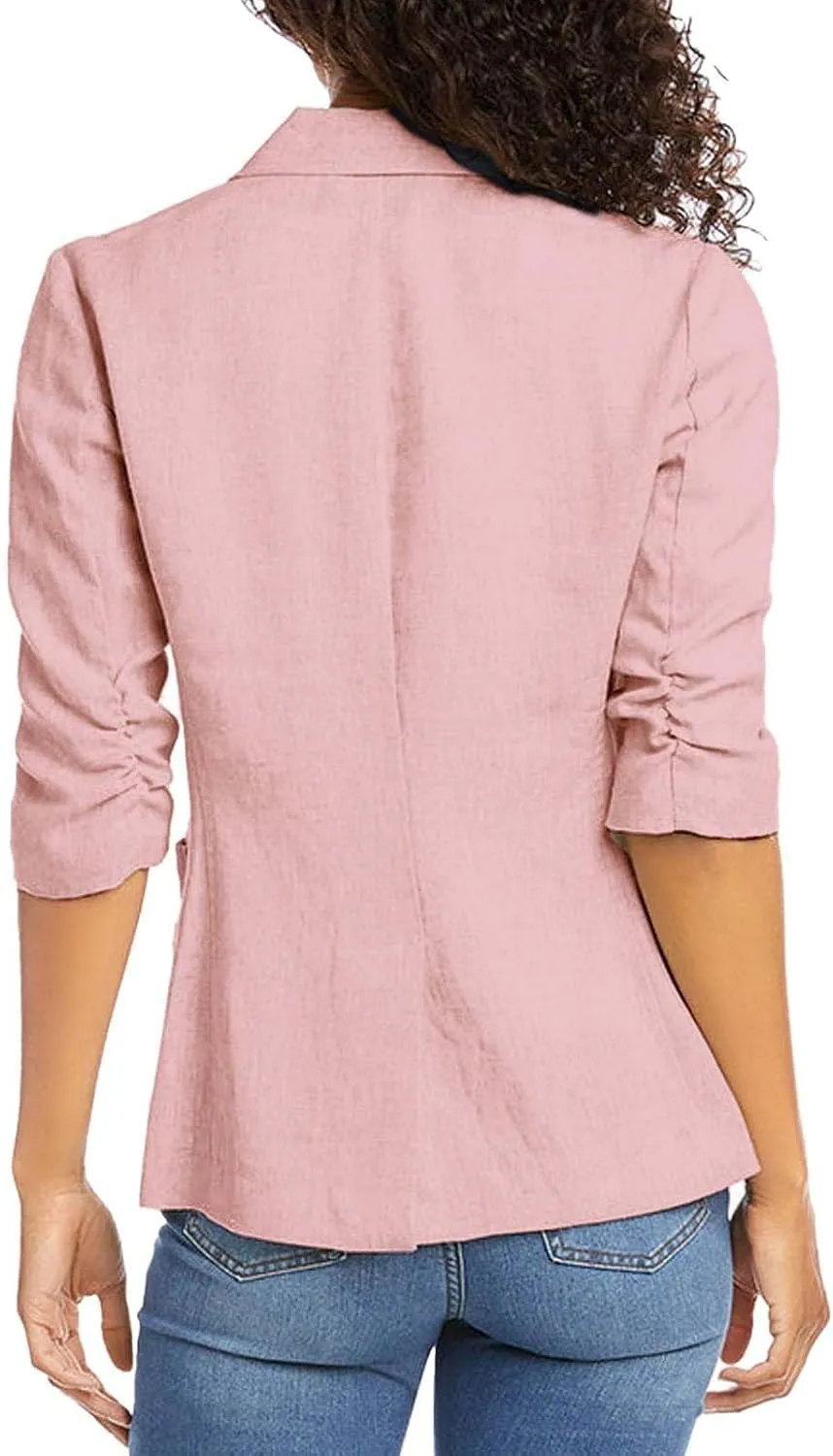 Blazers for Women Business Casual,Women'S Open Front Blazer Jacket 3/4 Sleeve Lightweight Work Office Jacket Coats