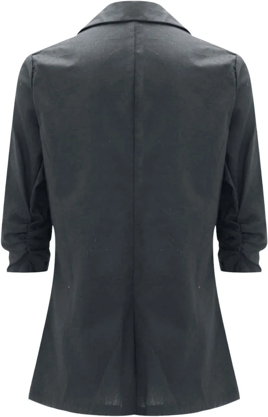 Blazers for Women Business Casual,Women'S Open Front Blazer Jacket 3/4 Sleeve Lightweight Work Office Jacket Coats