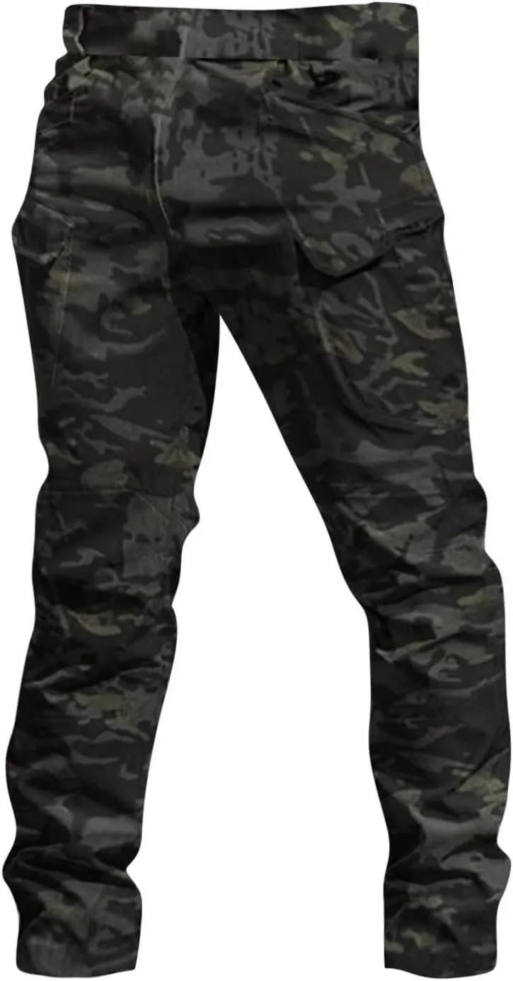 Cargo Pants for Men Baggy Ripstop Pants Match Mens Wild Cargo Pants Multi Pockets Work Stretchy Hiking Pants