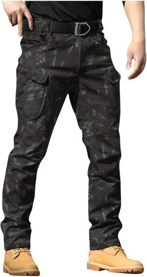 Cargo Pants for Men Baggy Ripstop Pants Match Mens Wild Cargo Pants Multi Pockets Work Stretchy Hiking Pants
