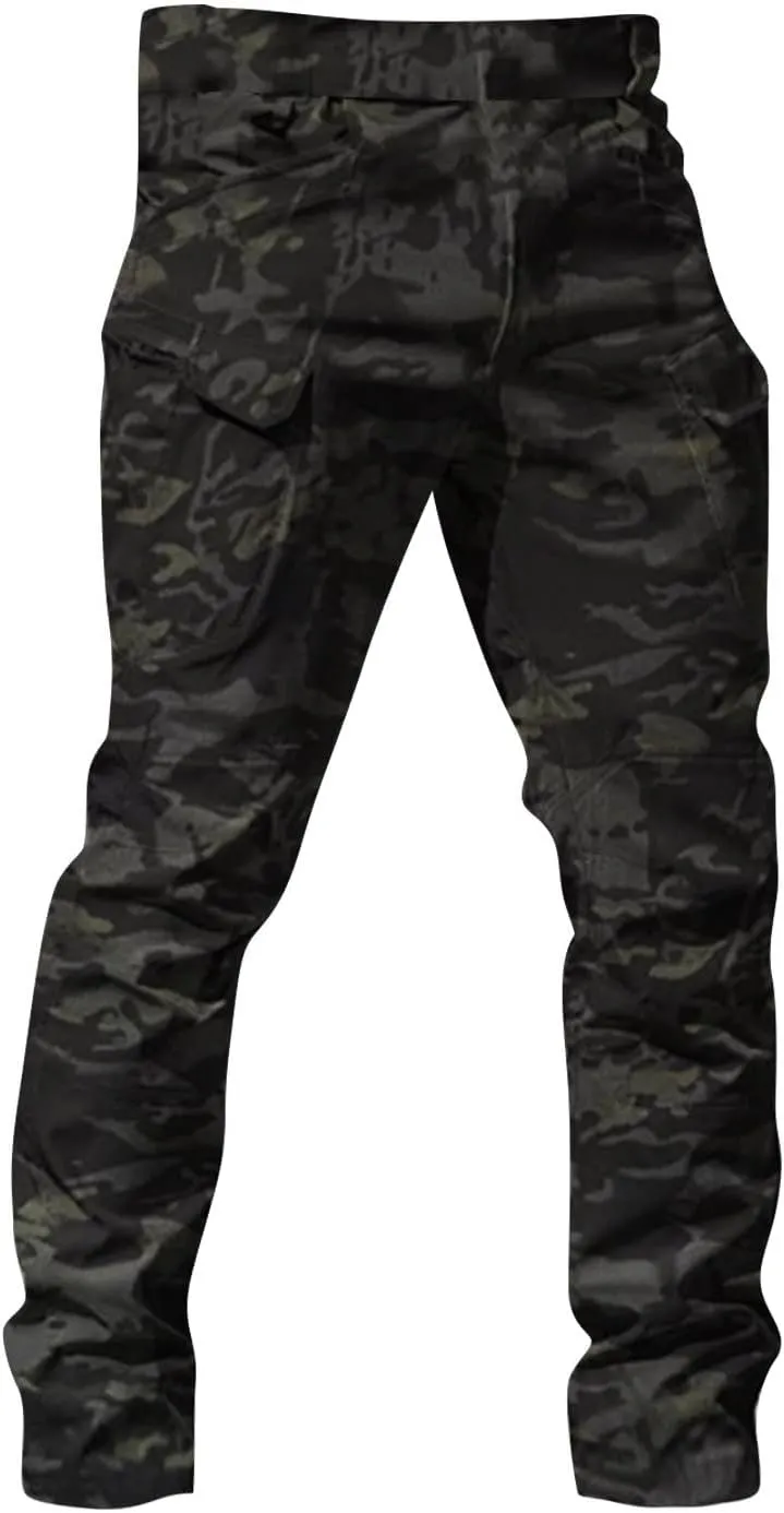 Cargo Pants for Men Baggy Ripstop Pants Match Mens Wild Cargo Pants Multi Pockets Work Stretchy Hiking Pants
