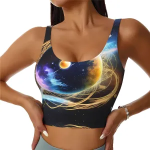 Celestial Star Women's Sexy Sports Vest Sleeveless Athletic Gym T-Shirts Vest U-Shaped Back Quick Dry Top