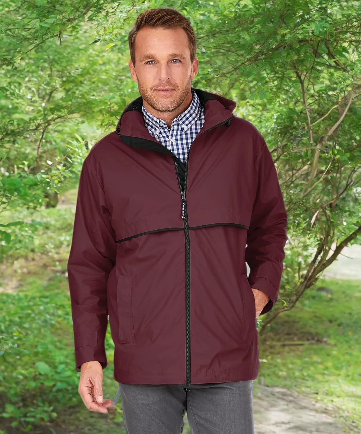 Charles River Men's New Englander Waterproof Rain Jacket (Reg & Ext Sizes)