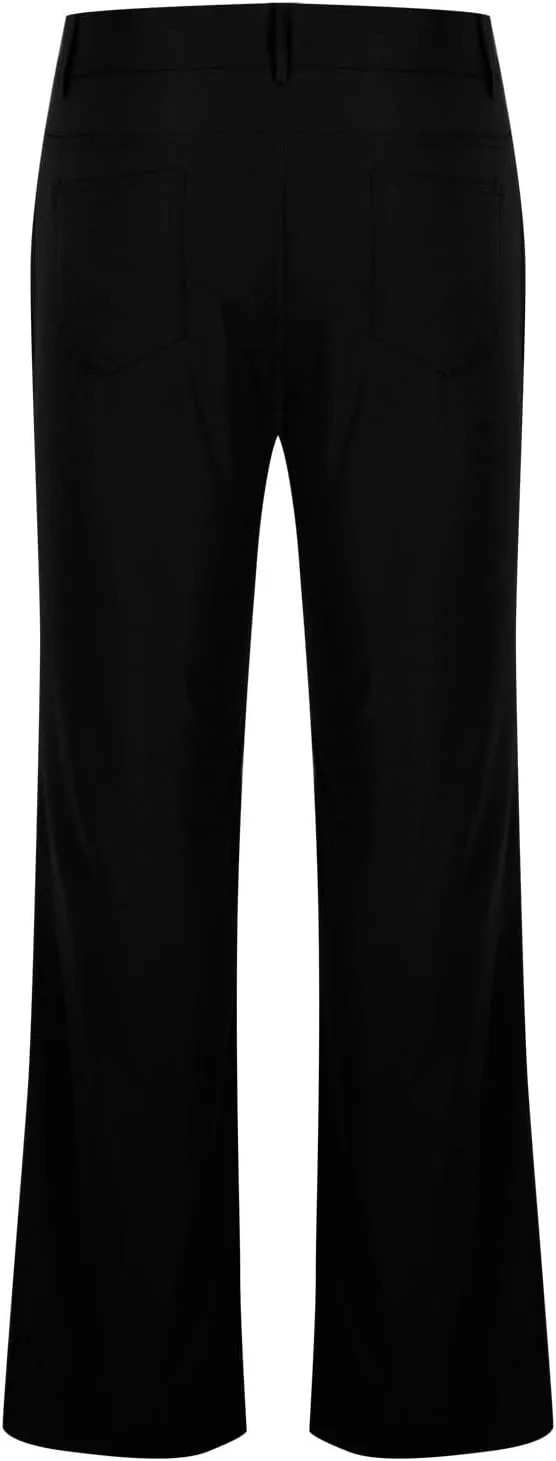 Chinos Pants Men Lightweight Soft Y2K Pants Baggy Solid Flare Pants Elastic Waist Casual Work Pants with Pockets