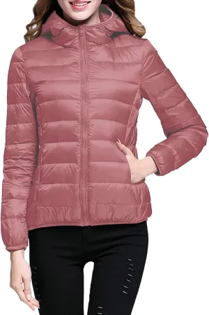cooki Puffer Coat Women with Hood Quilted Jackets for Women Winter Packable Puffer Jacket Lightweight Down Coat Plus Size