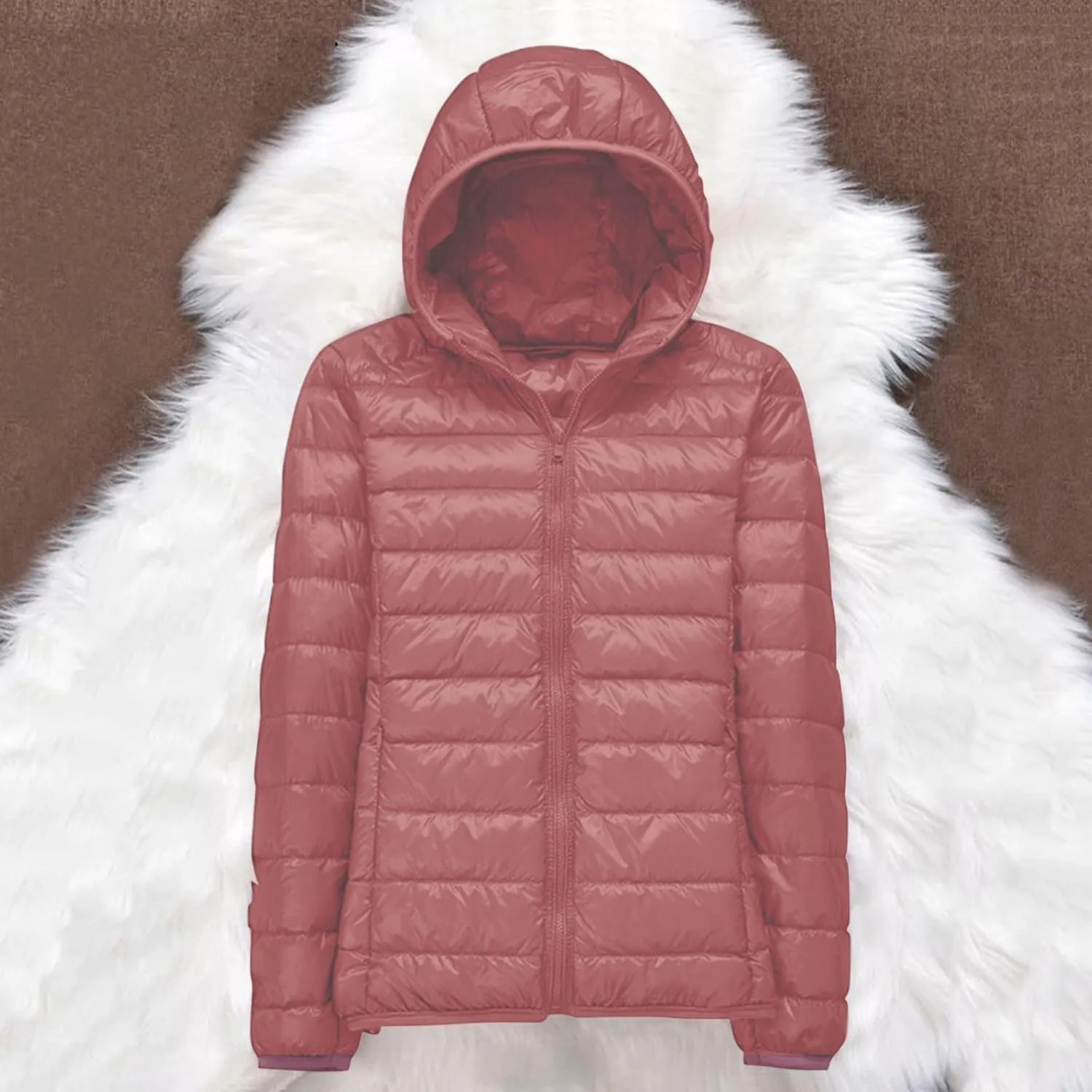 cooki Puffer Coat Women with Hood Quilted Jackets for Women Winter Packable Puffer Jacket Lightweight Down Coat Plus Size