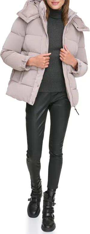DKNY Womens Down Puffer Coat