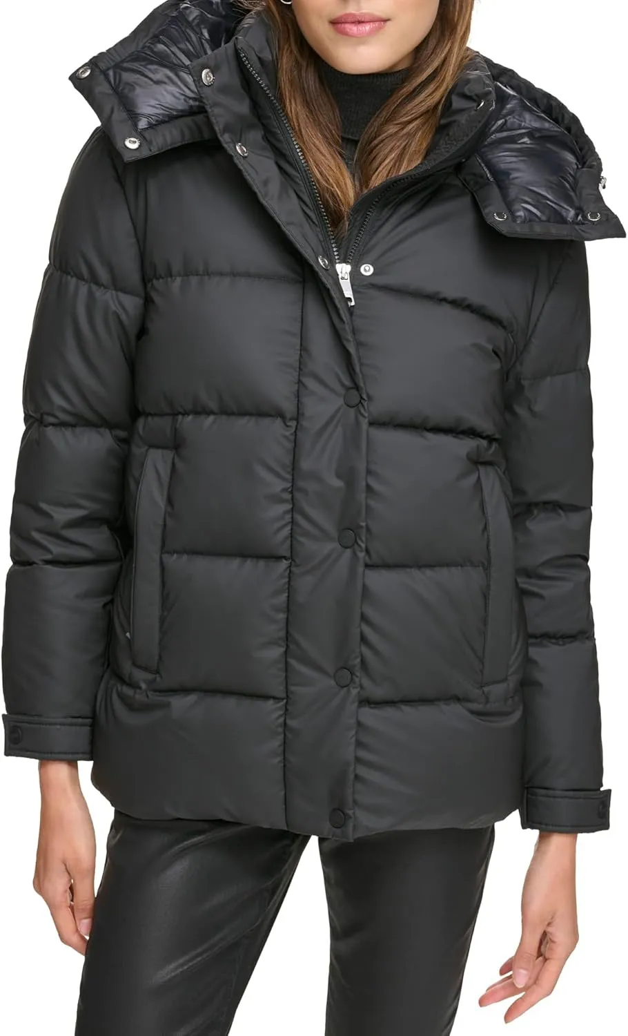 DKNY Womens Down Puffer Coat