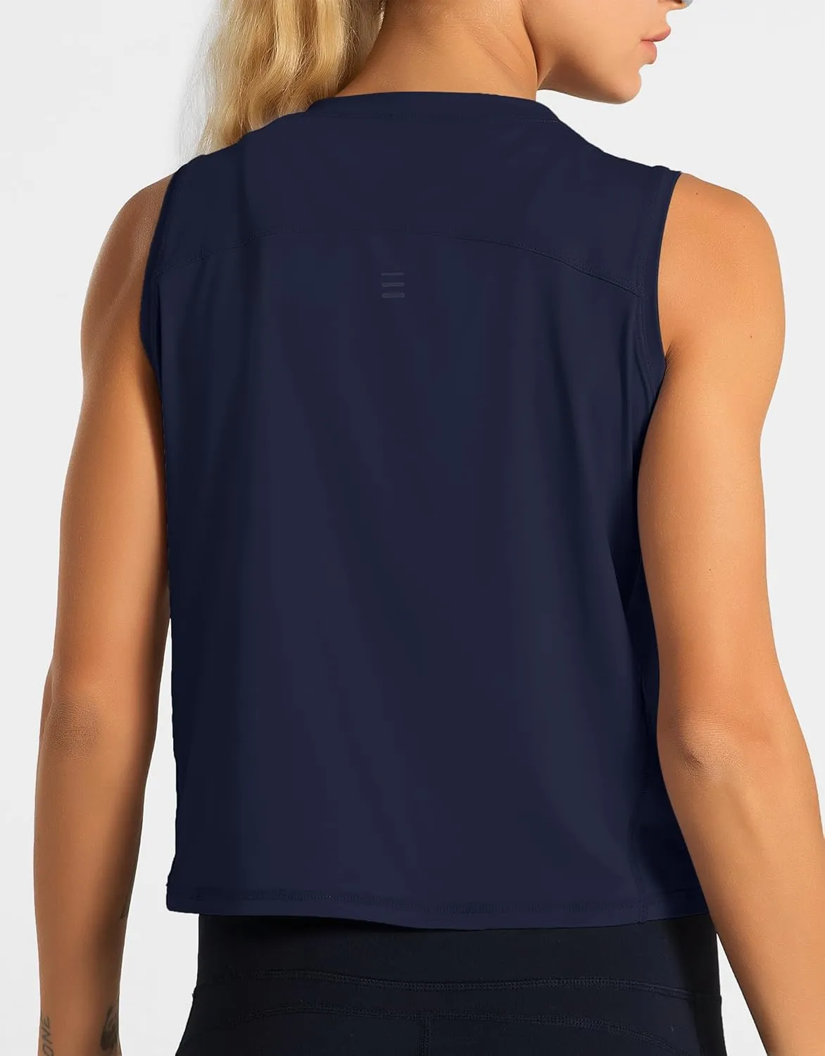 Dragon Fit Women Sleeveless Yoga Tops Workout Cool T-Shirt Running Short Tank Crop Tops