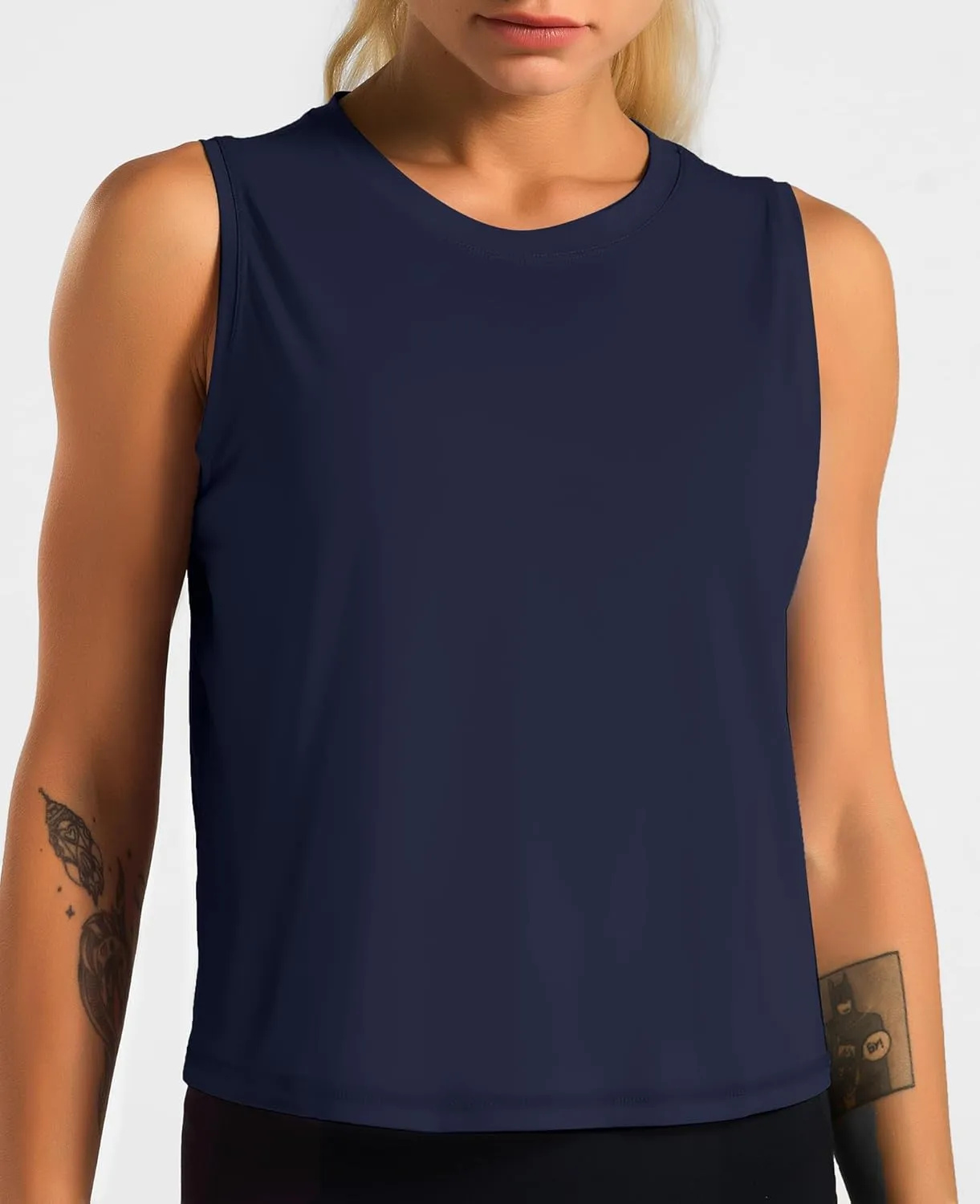 Dragon Fit Women Sleeveless Yoga Tops Workout Cool T-Shirt Running Short Tank Crop Tops