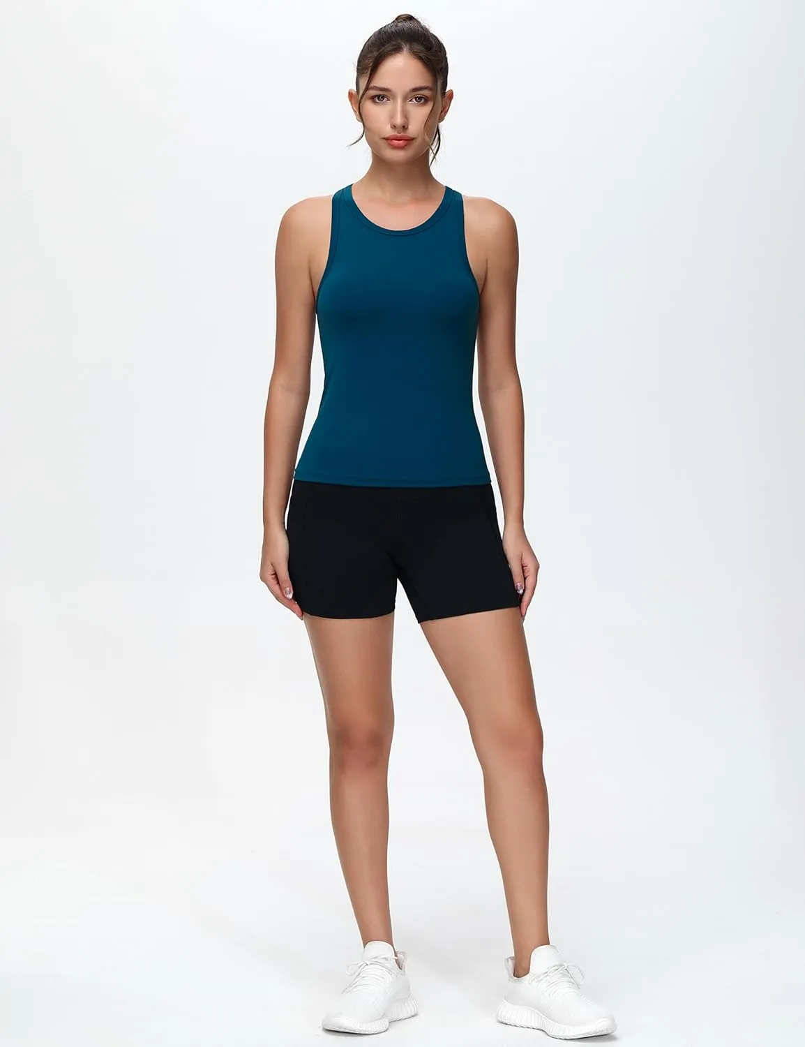 Dragon Fit Women's Workout Tank Tops Slim Fit Yoga Racerback Basic Sleeveless Gym Athletic Tops