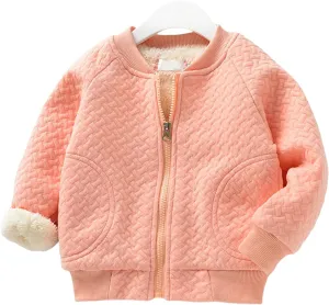 EISHOW Baby Girls Boys Winter Fleece Coat Little Kids Fuzzy Faux Shearling Zipper Jacket Warm Hooded Outwear Winter Outfits