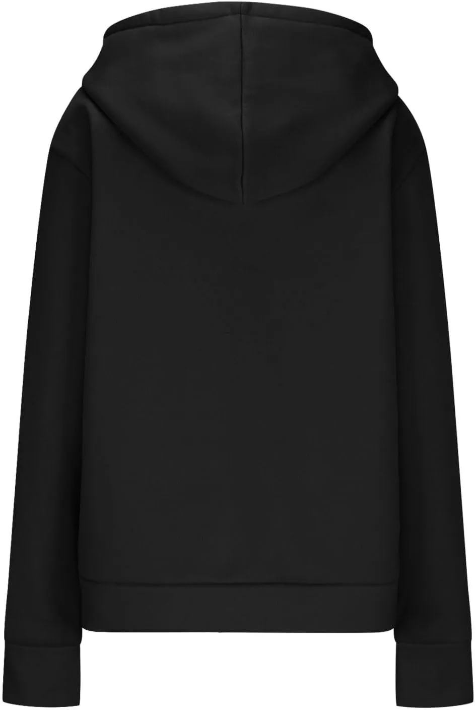 Fall Winter Hooded Jacket for Women Casual Long Sleeve Drawstring Coats with Pocket Trendy Zipper Thumb Hole Jacket