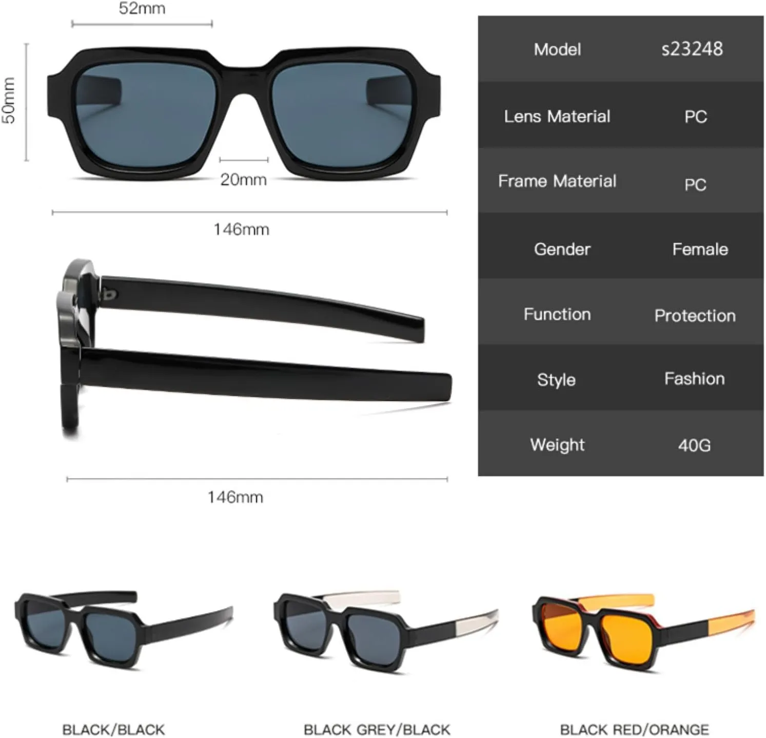 Fashion Classic Retro Glasses Dazzling Colorful Fashion Accessories Sunglasses Street Shoot Versatile Female