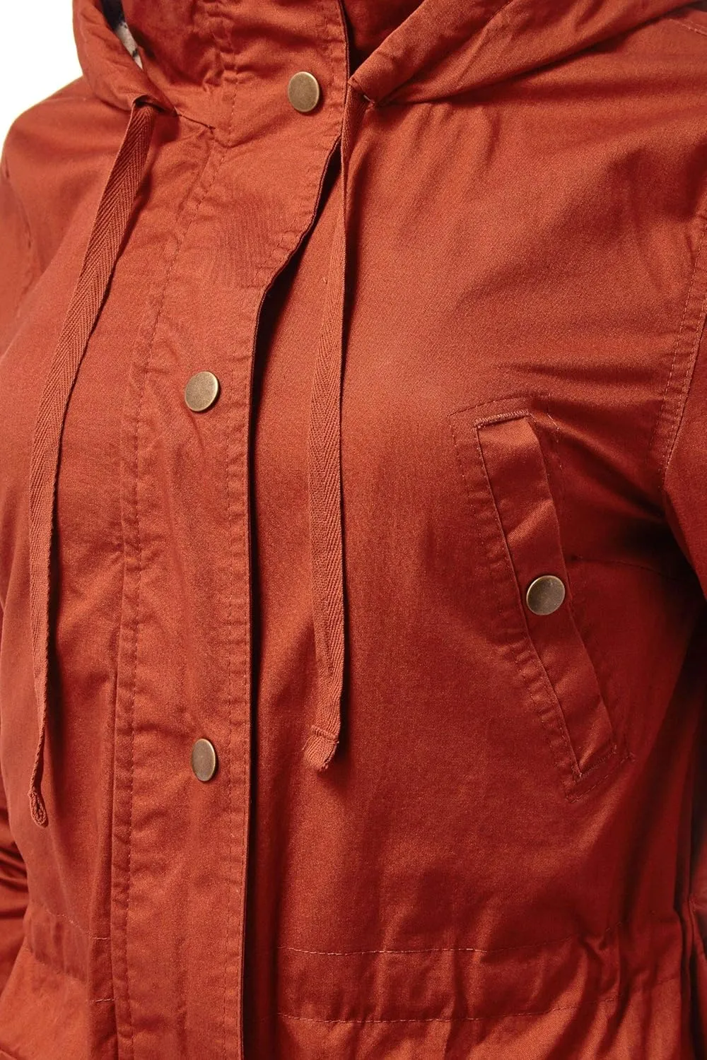 FashionMille Junior's Military Anorak Utility Hoodie Jacket