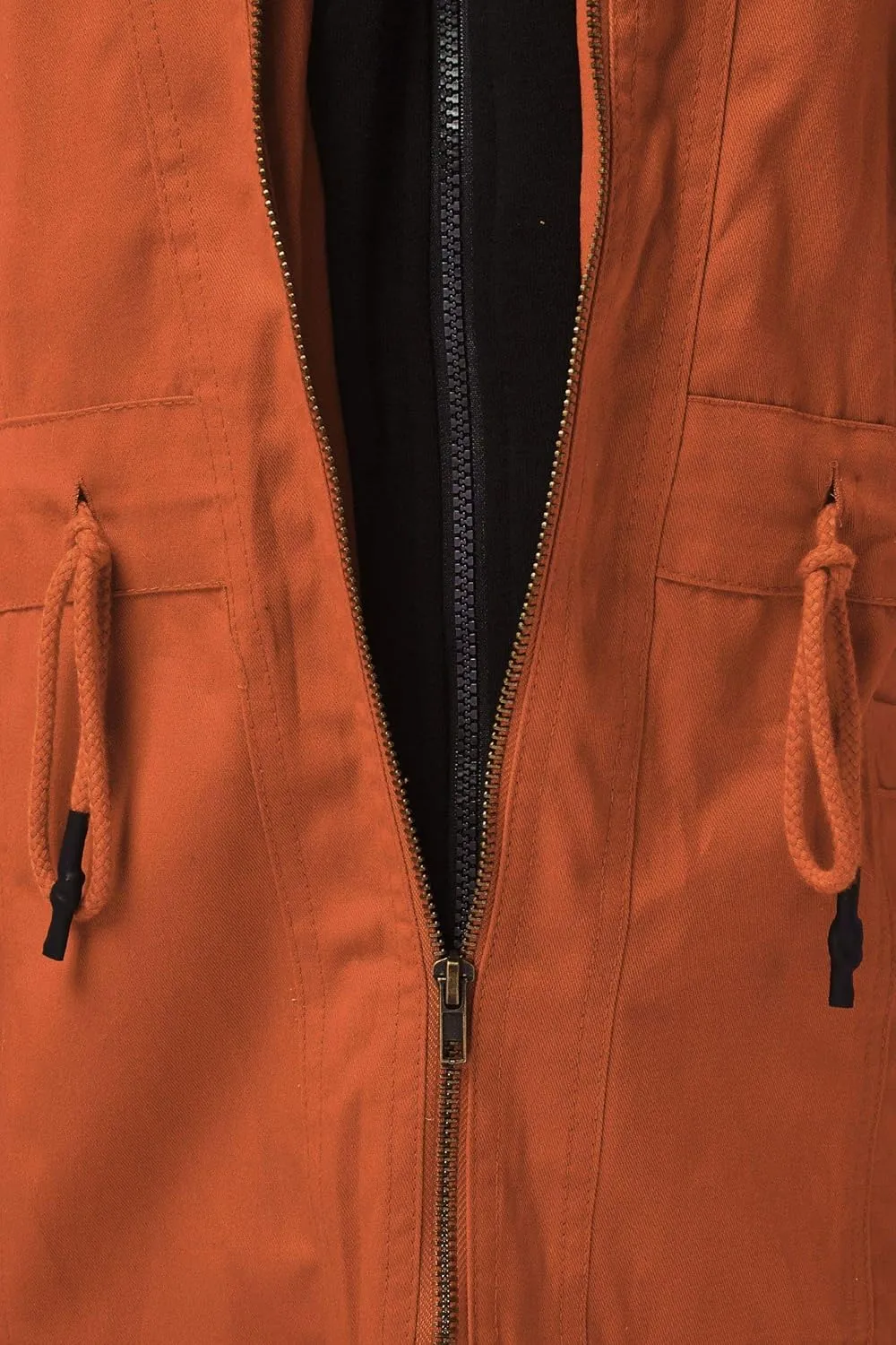 FashionMille Junior's Military Anorak Utility Hoodie Jacket