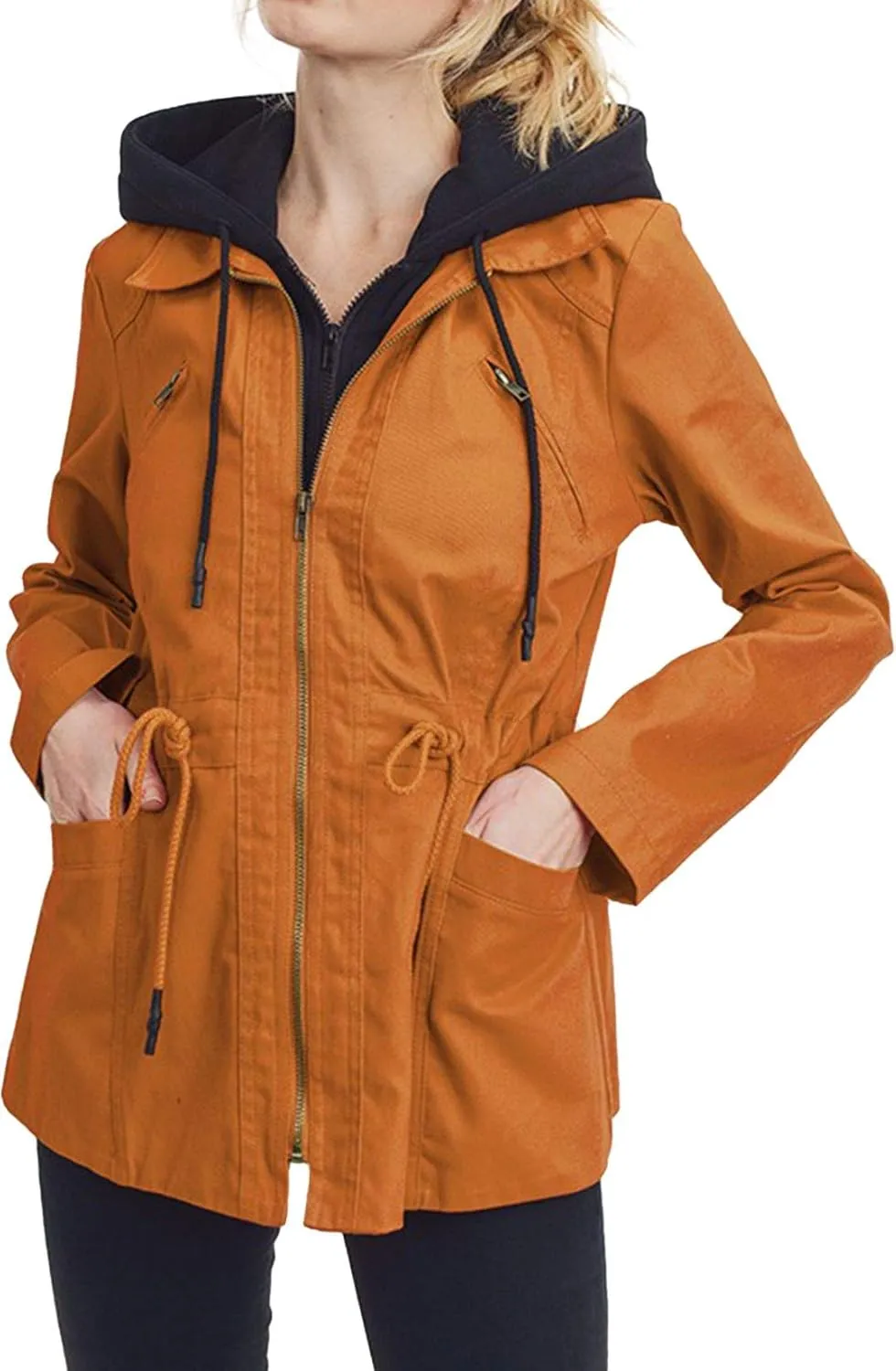 FashionMille Junior's Military Anorak Utility Hoodie Jacket