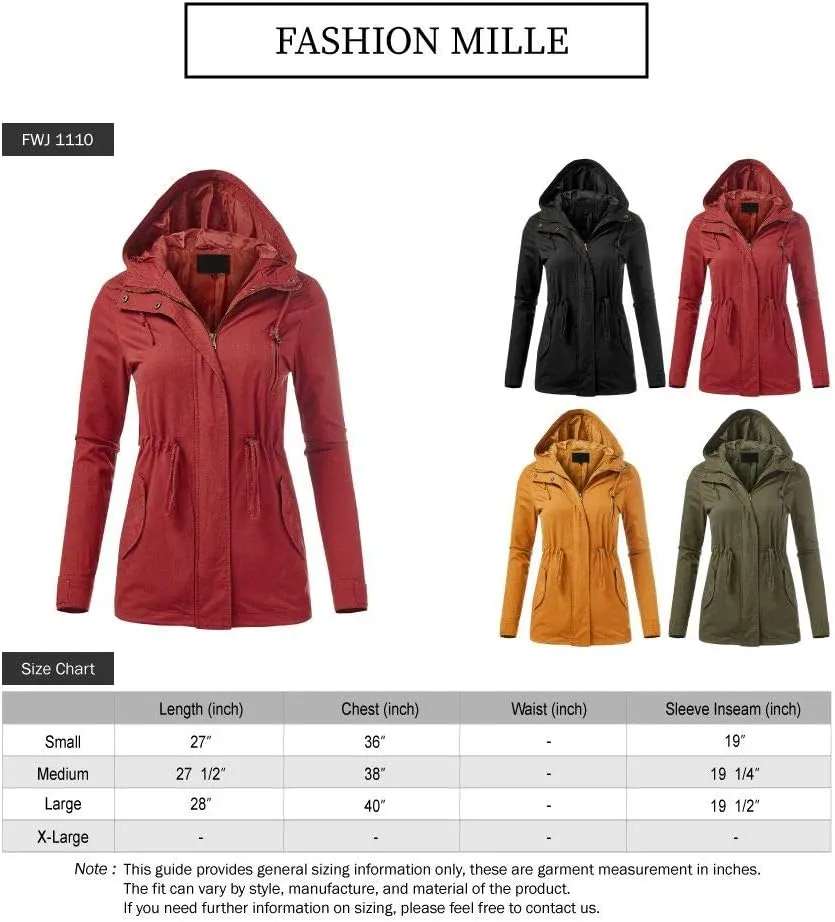 FashionMille Junior's Military Anorak Utility Hoodie Jacket