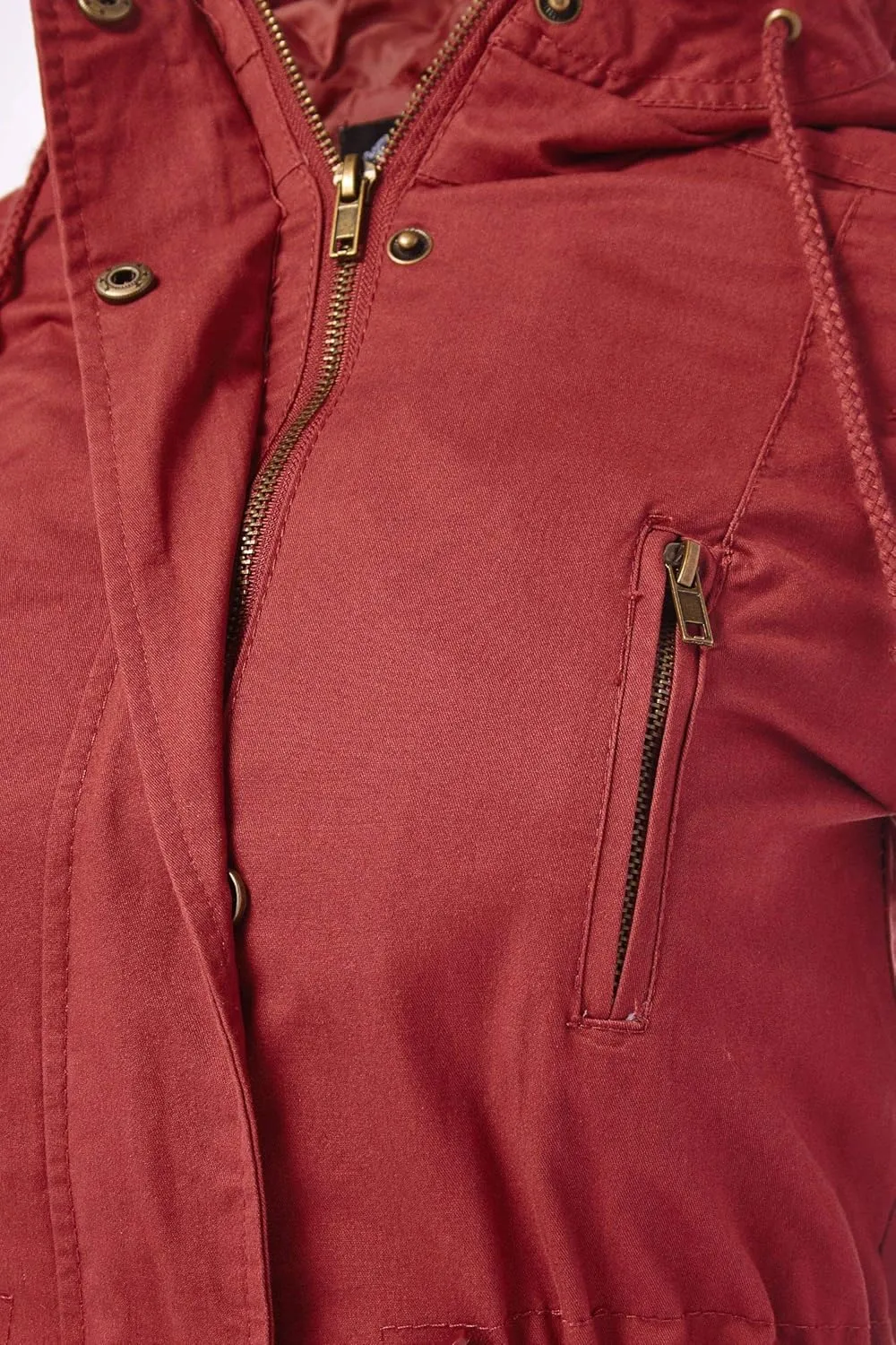 FashionMille Junior's Military Anorak Utility Hoodie Jacket