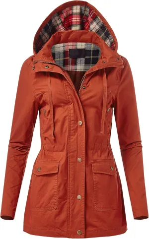 FashionMille Junior's Military Anorak Utility Hoodie Jacket