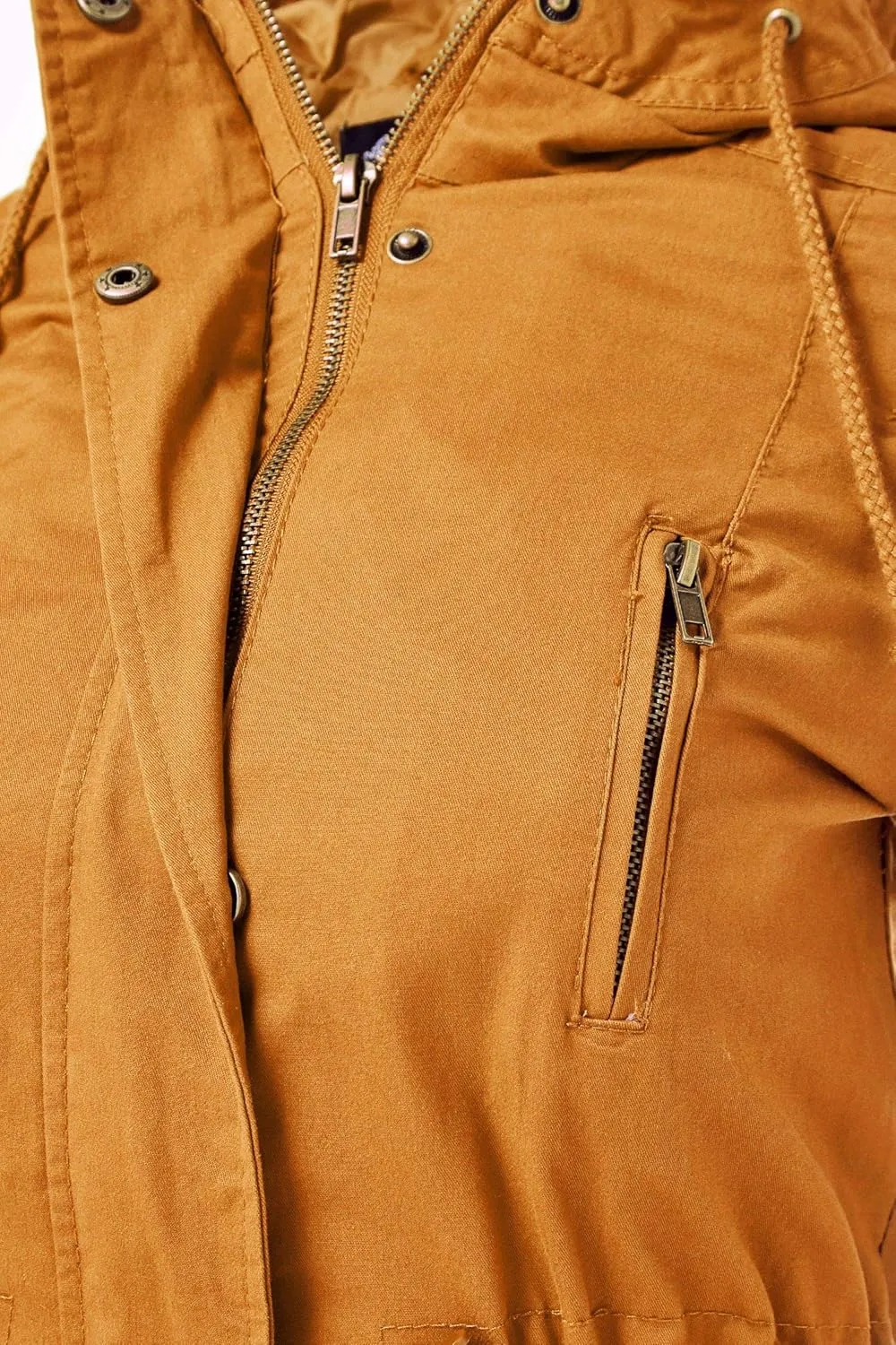 FashionMille Junior's Military Anorak Utility Hoodie Jacket