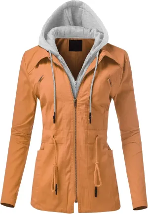 FashionMille Junior's Military Anorak Utility Hoodie Jacket