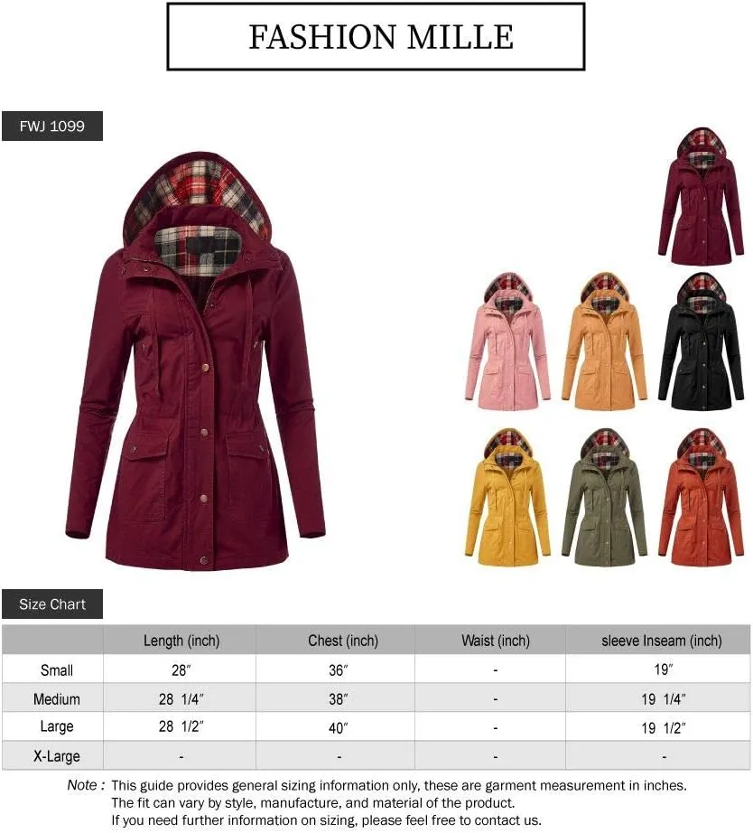 FashionMille Junior's Military Anorak Utility Hoodie Jacket
