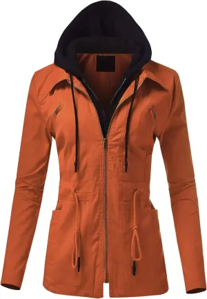FashionMille Junior's Military Anorak Utility Hoodie Jacket