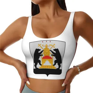 Flag of Veliky Novgorod Women's Sexy Sports Vest Sleeveless Athletic Gym T-Shirts Vest U-Shaped Back Quick Dry Top