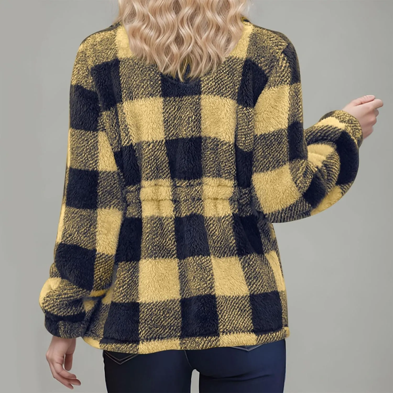Fleece Jackets for Women 2024 Winter Full Zip Hooded Jacket Plus Size Fuzzy Coats with Pockets Casual Warm Coats