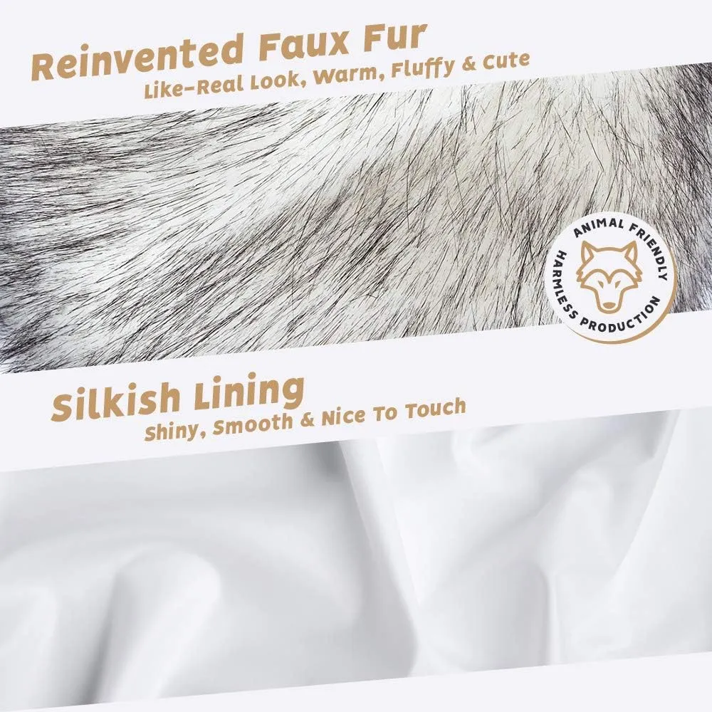 Futrzane Classic Hood Trim - Faux Fur Trim for Hood Replacement - Fur Attachment
