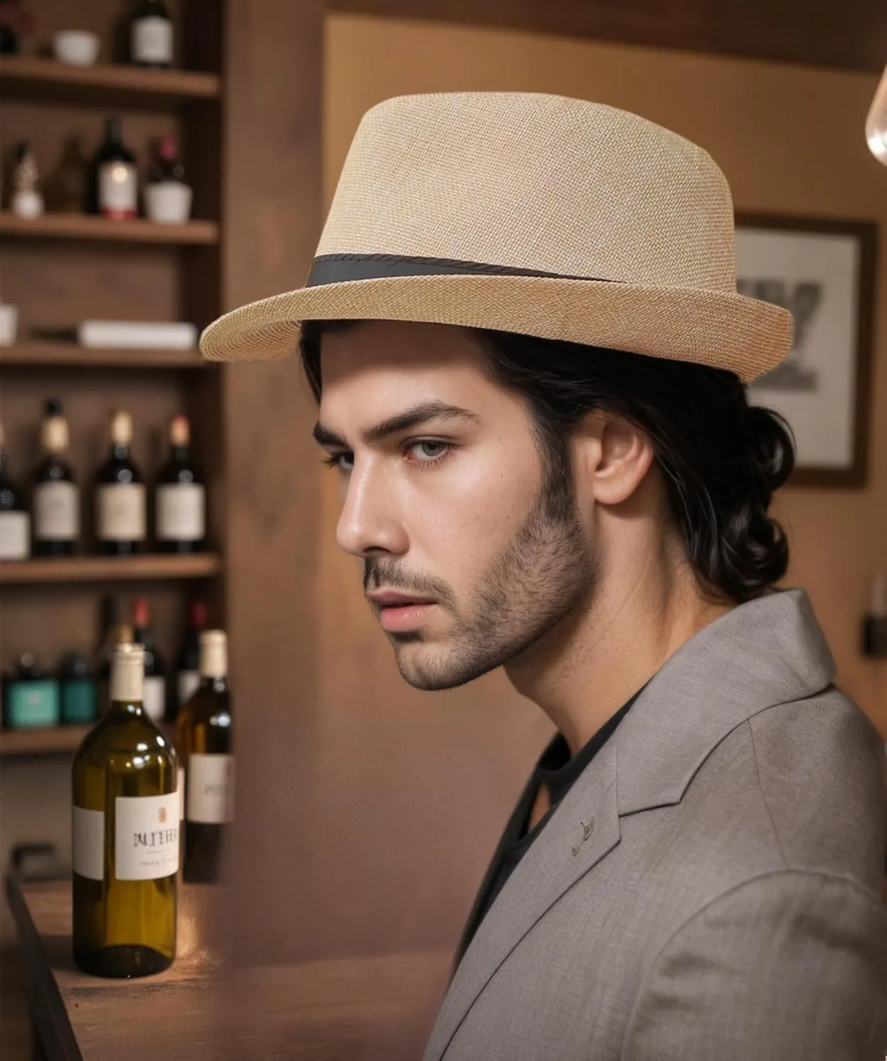 Giroir 2Pack Fedora Hats for Men Women Short Brim Unisex Short Brim Summer Beach Style 1920s Party Accessories