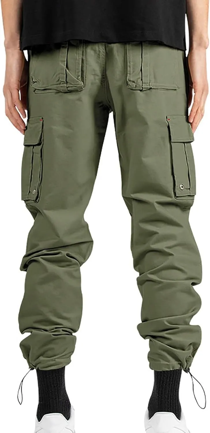 Hiking Pants Men Camo Mens Cargo Pants Casual Lightweight Joggers Work Pants Military Pants with Multi-Pocket