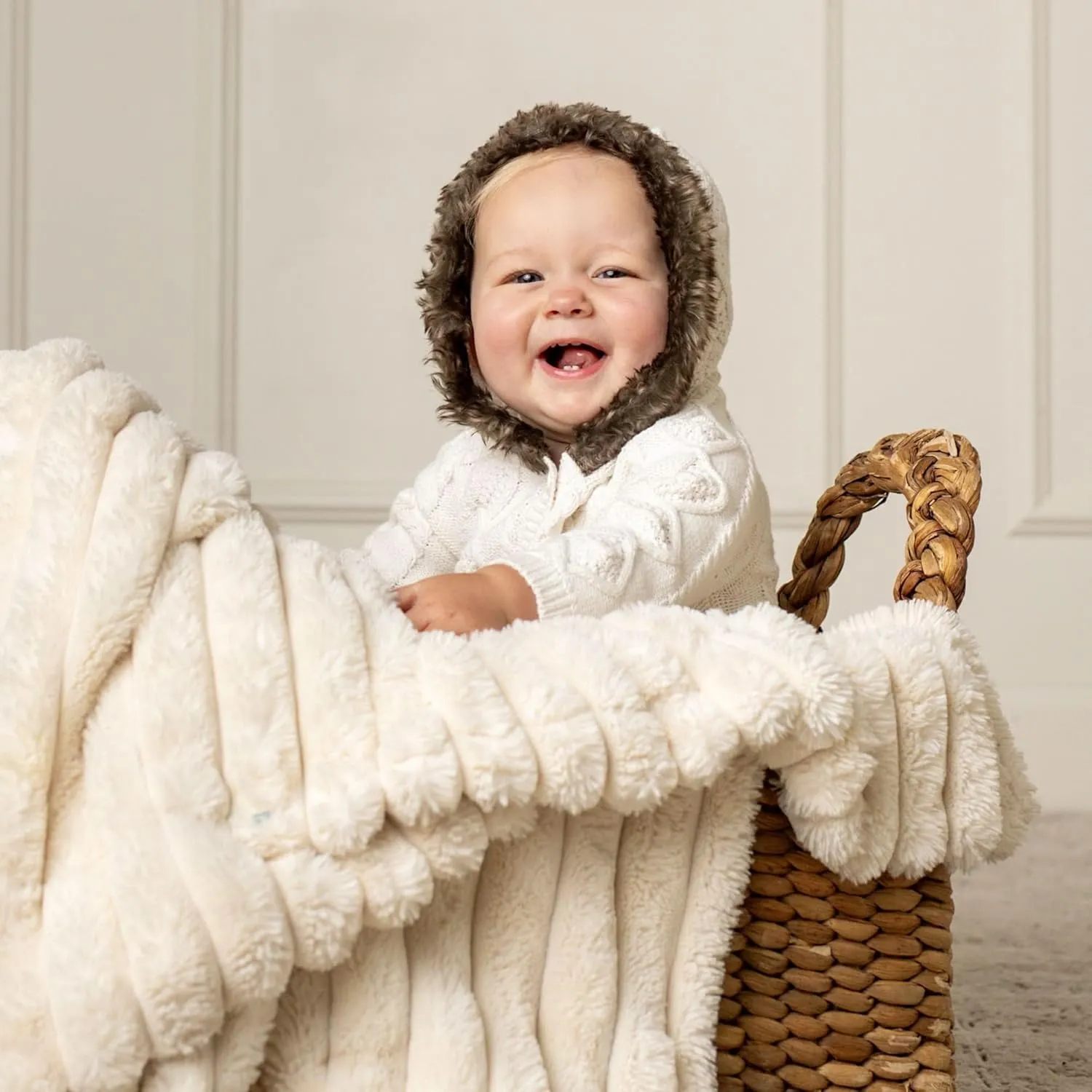 Hope & Henry Long Sleeve Organic Cotton Sweater Romper with Hood