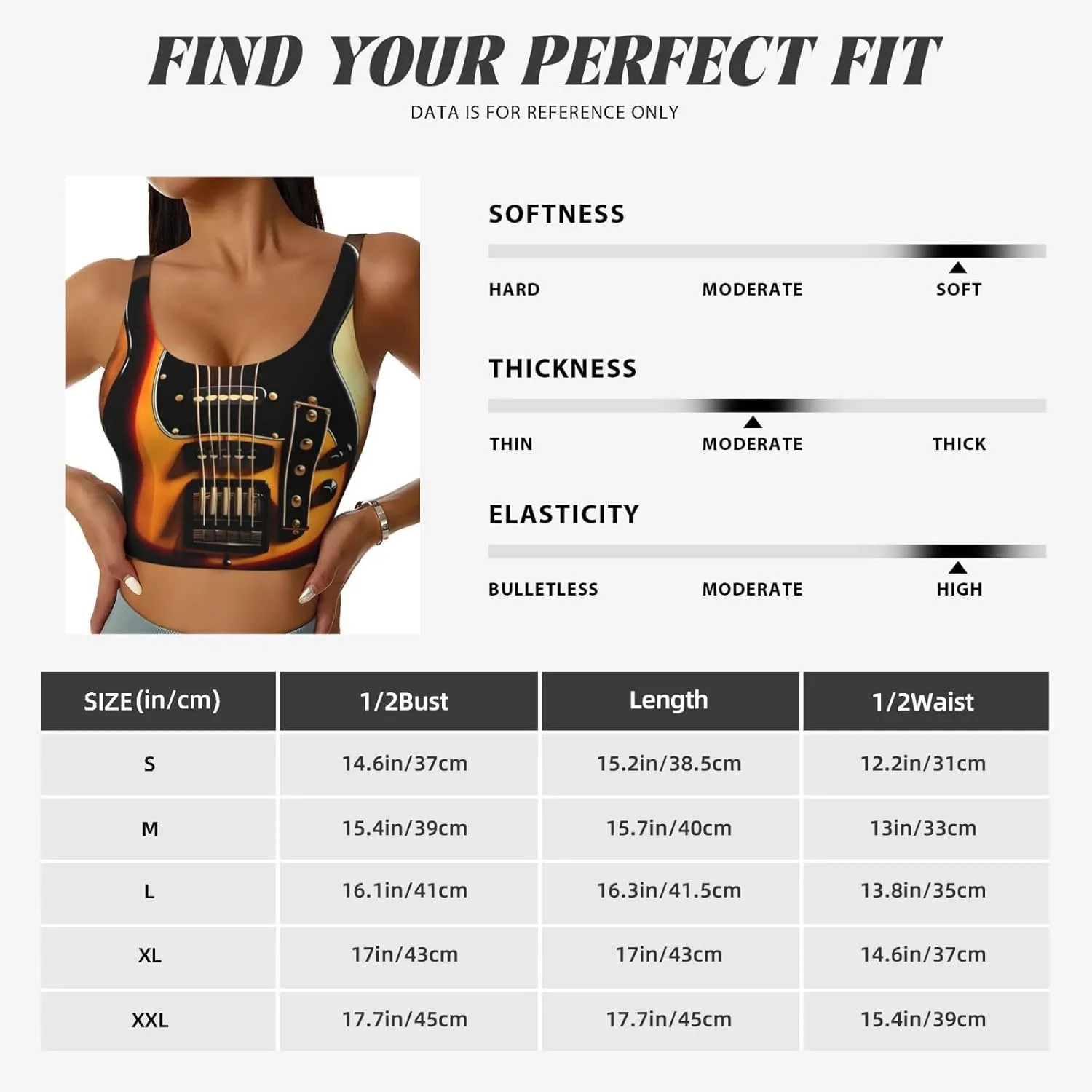 Instrumental Guitar Women's Sexy Sports Vest Sleeveless Athletic Gym T-Shirts Vest U-Shaped Back Quick Dry Top
