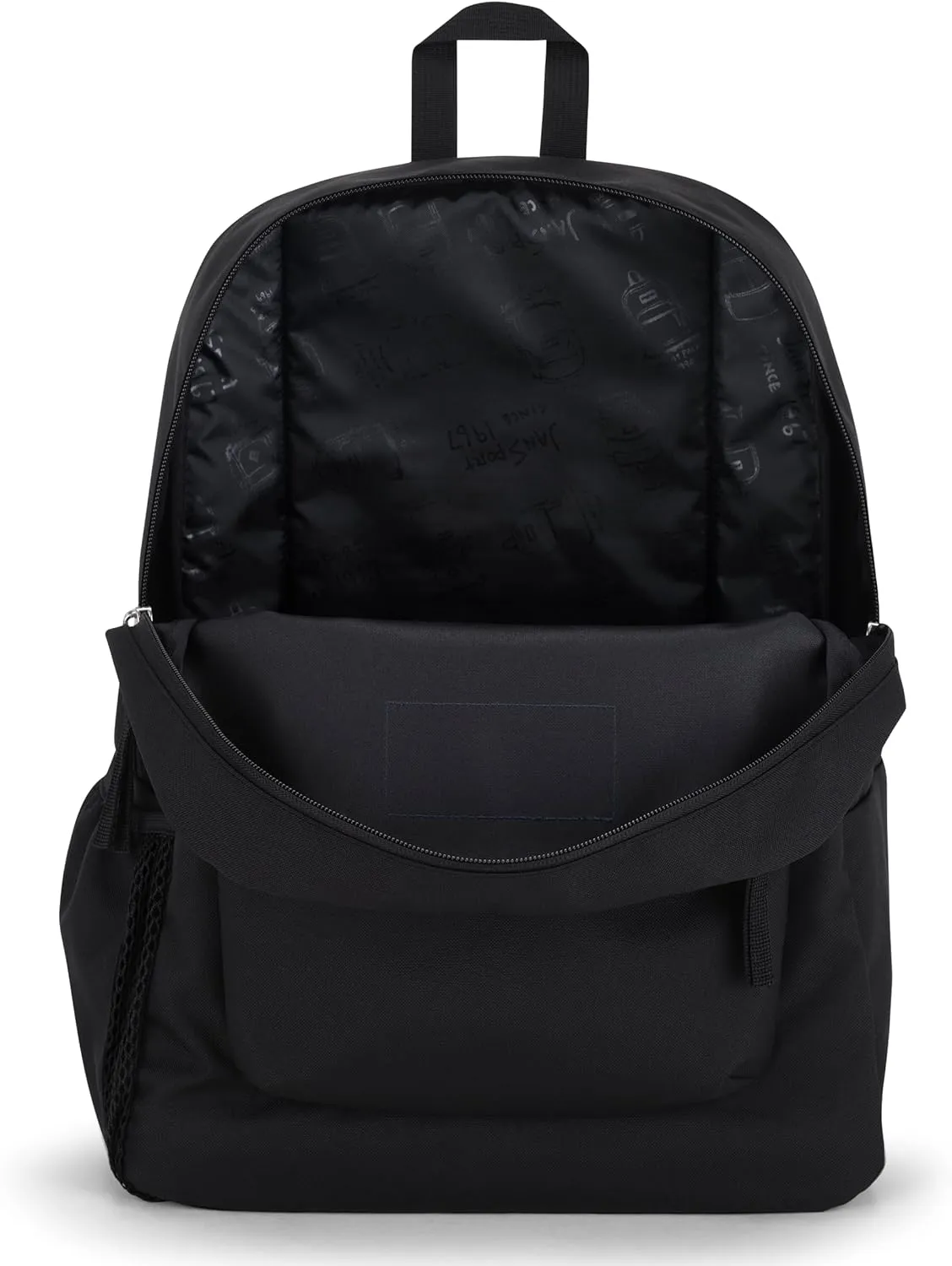 JanSport Cross Town Backpack 17" x 12.5" x 6" - Simple Bag for Everyone with 1 Main Compartment, Front Utility Pocket - Premium Class Accessories - Black
