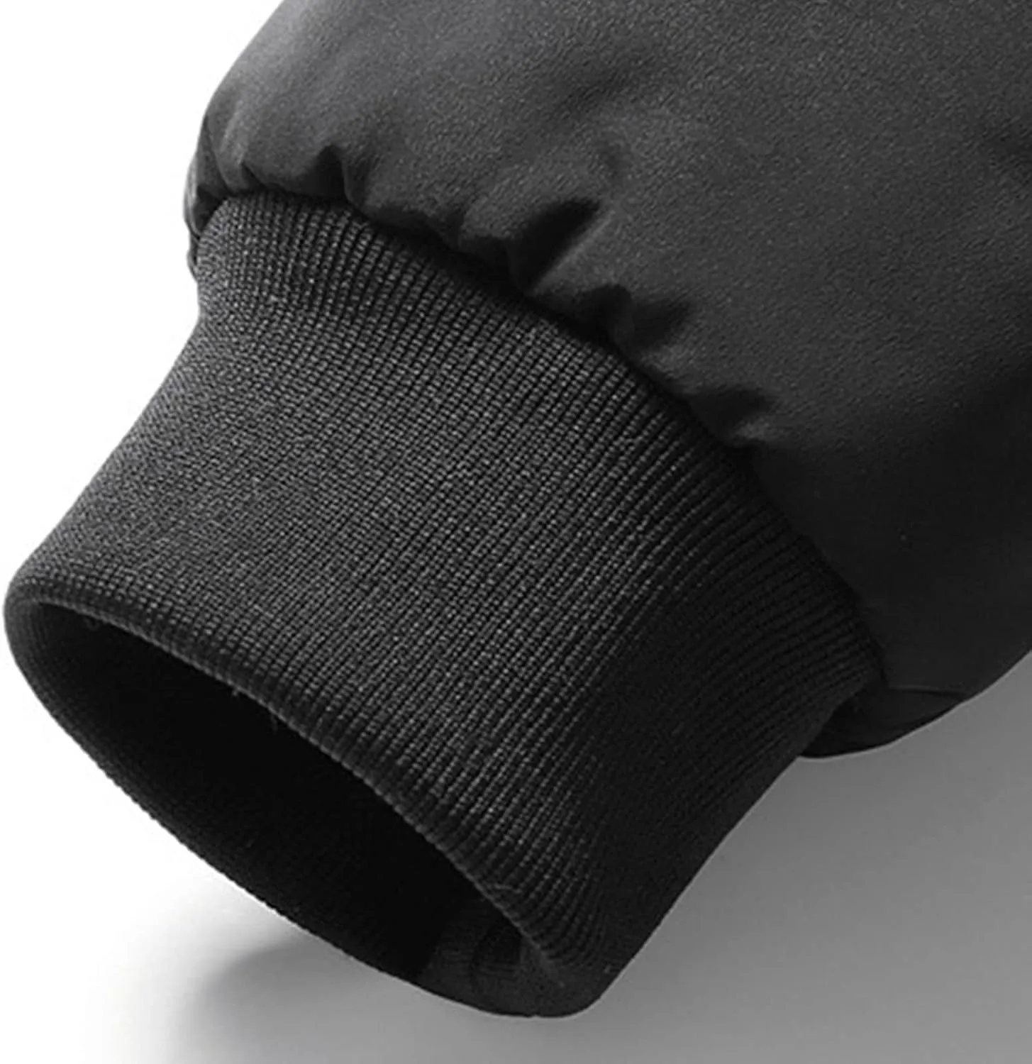 JEsilunmaMY Men's Warm Winter Thicken Sherpa Jacket Full Zip Stand Collar Fleece Lined Coat Casual Bomber Cotton Jacket