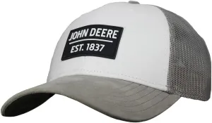John Deere Faux Suede Trucker Hat Mesh Baseball Cap-Oxford-Os