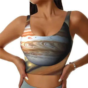 Jupiter Landscape Women's Sexy Sports Vest Sleeveless Athletic Gym T-Shirts Vest U-Shaped Back Quick Dry Top
