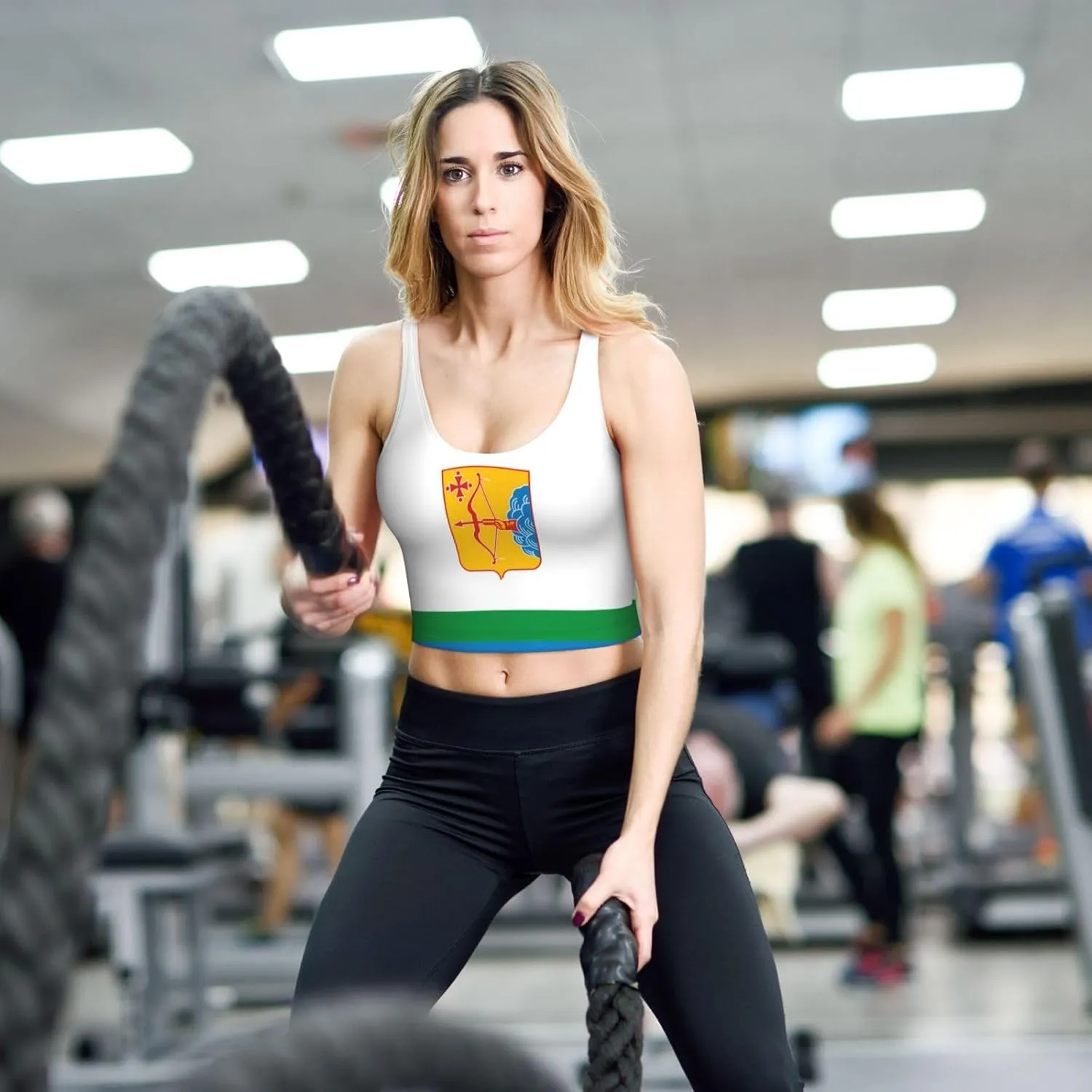 Kirov Flag Women's Sexy Sports Vest Sleeveless Athletic Gym T-Shirts Vest U-Shaped Back Quick Dry Top