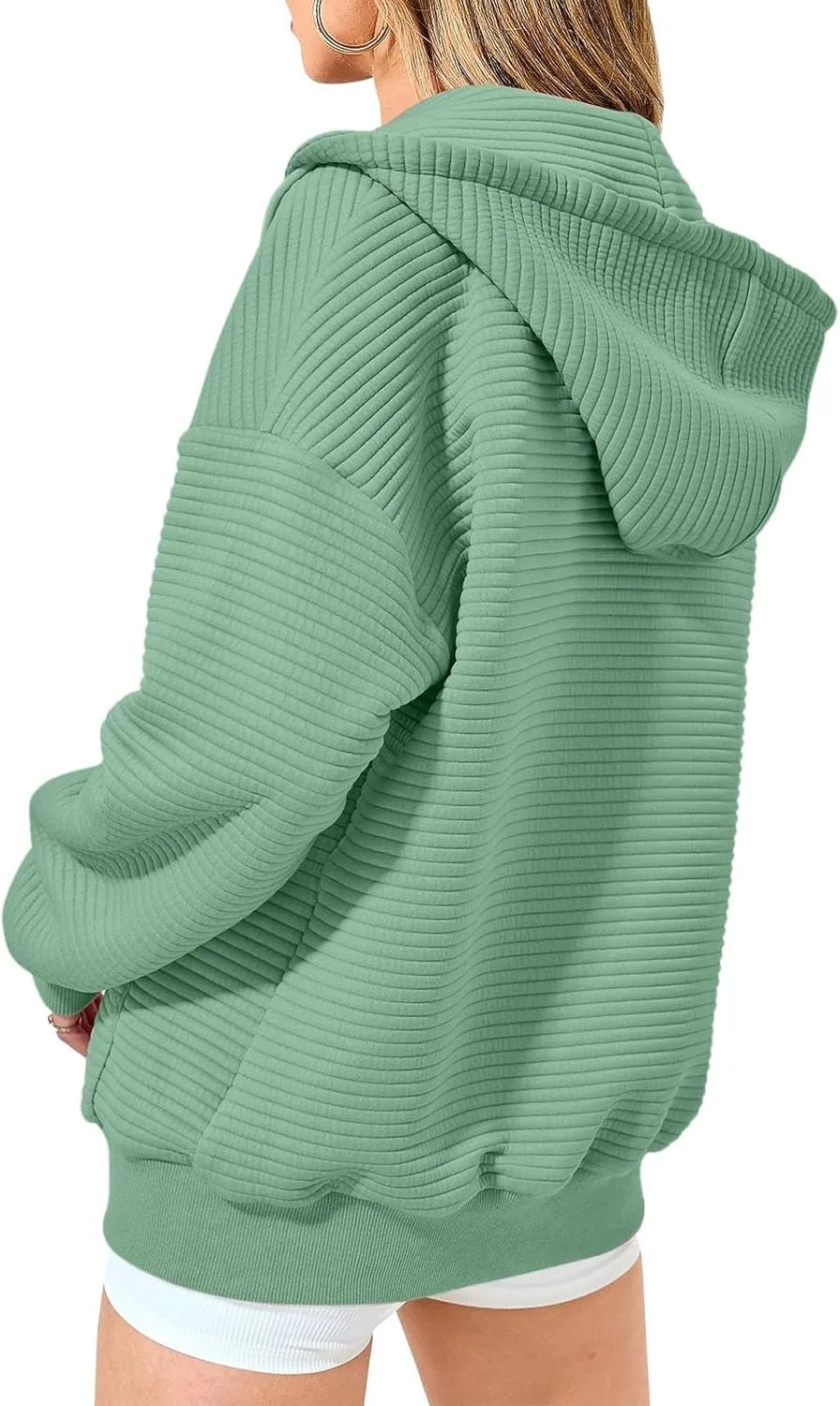 Lightweight Hoodies Tops Women Casual Jackets Zip Up Long Sleeve Sweatshirts with Pockets Fall Breathable Pullover