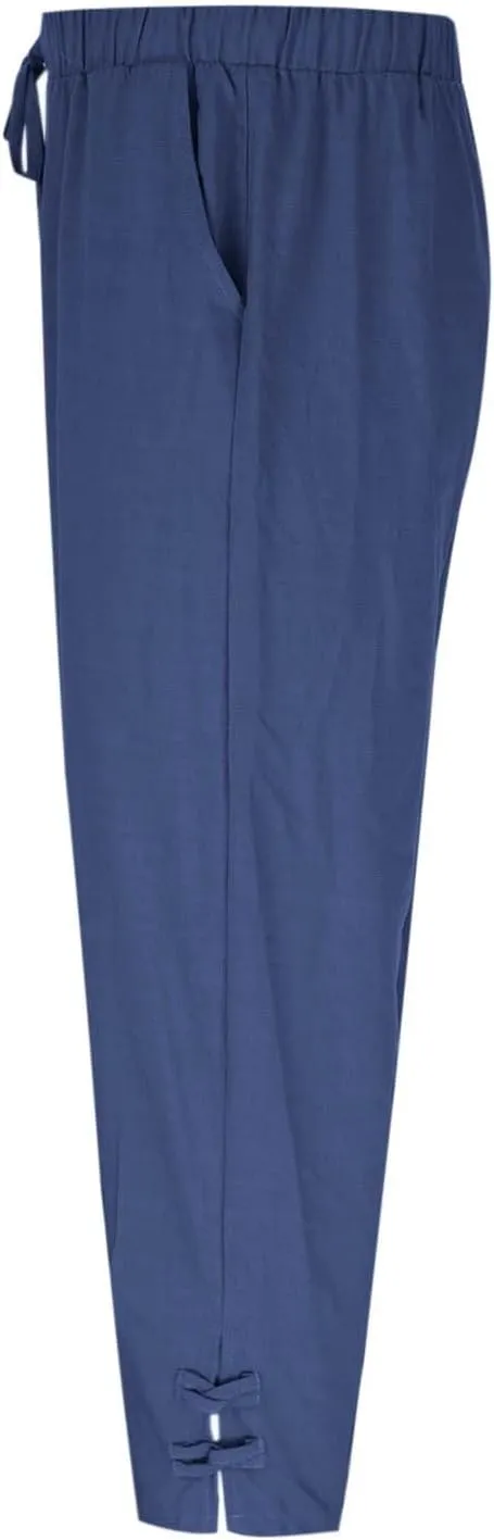 Linen Pants Men Beach Casual Loose Fit Elastic Drawstring Waist Summer Yoga Trousers Stretch with Pockets Fashion 2025