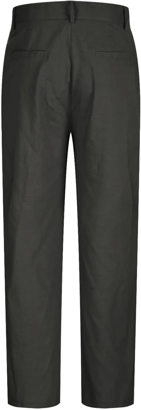 Linen Pants Men Big and Tall Straight Leg Pants Summer Breathable Pants Casual Trousers Lightweight Solid Color Pants